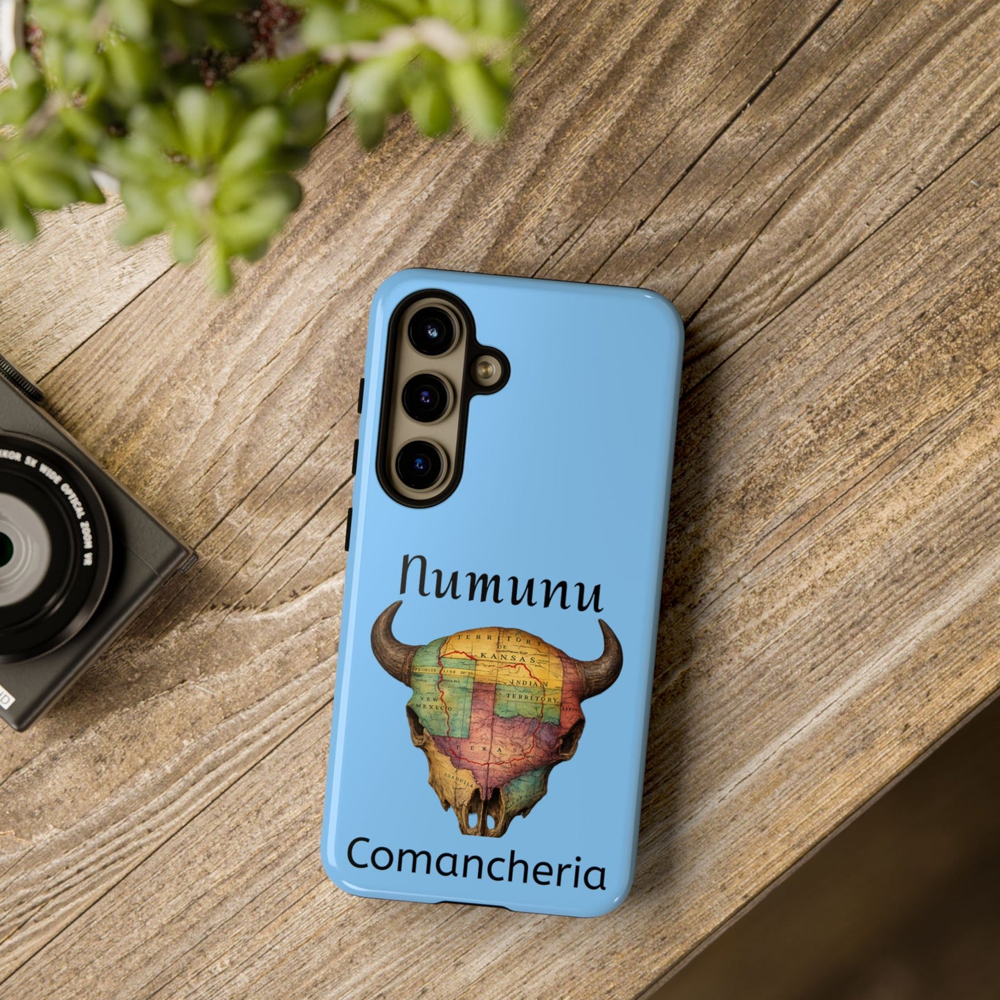 Comanche Phone Case — Comancheria Buffalo Skull Map "Numunu" (Protective, Cultural Design)
