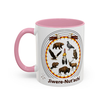 Otoe Missouria Native Animal Circle Mug – 'Jiwere-Nut'achi' Illustrated Coffee Cup (11oz/15oz)
