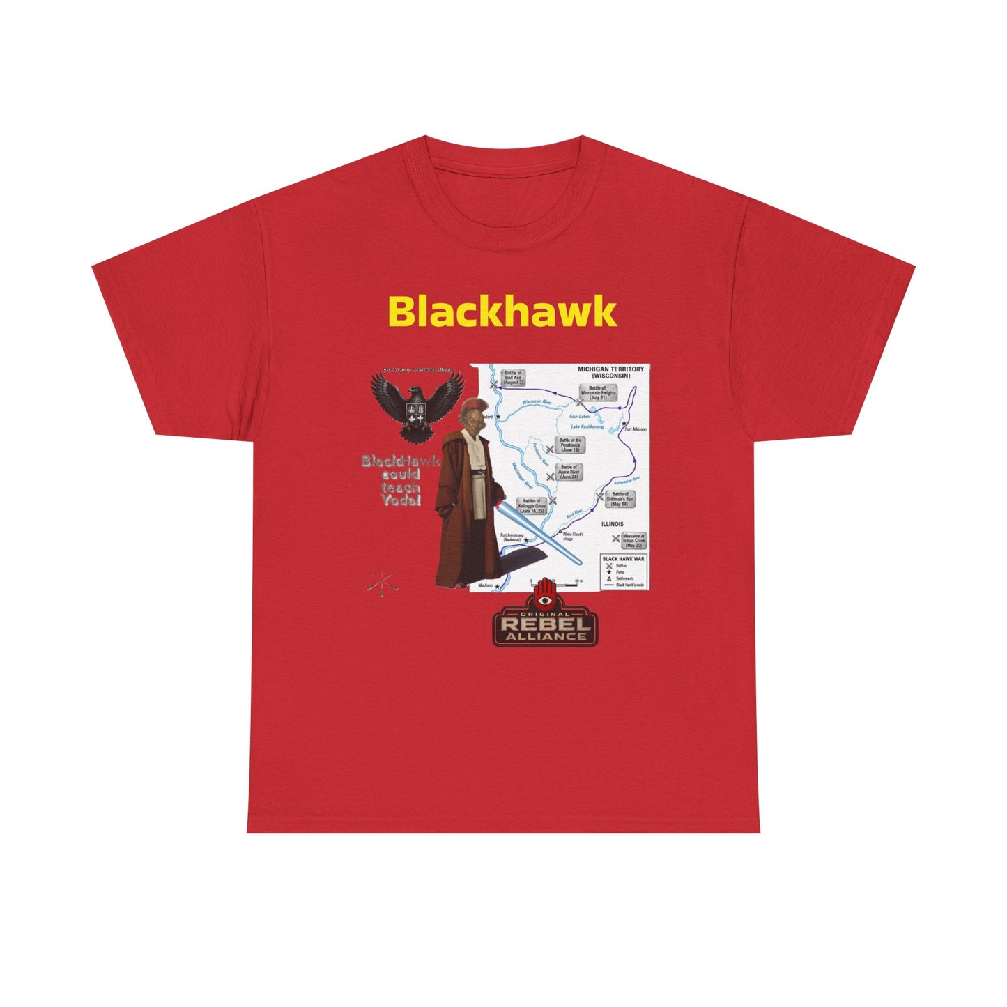 Blackhawk Rebel Trail Vintage Map Graphic T-Shirt