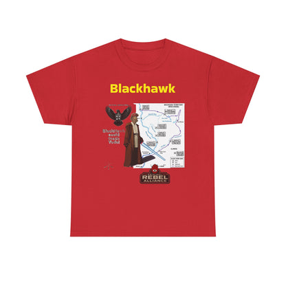 Blackhawk Rebel Trail Vintage Map Graphic T-Shirt