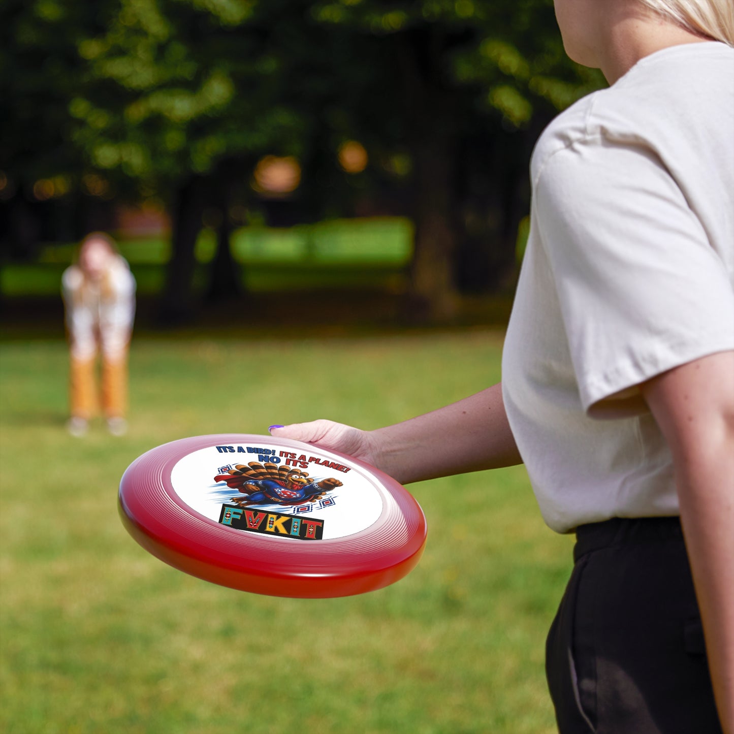 Turkey Frisbee — Super Turkey Wham-O Disc ("It's a Bird! It's a Plane! No It's Fvkit")