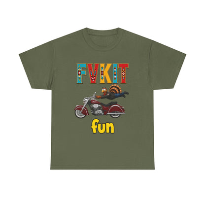 Turkey Motorcycle  Graphic Tee — Retro Rider Humor T-Shirt