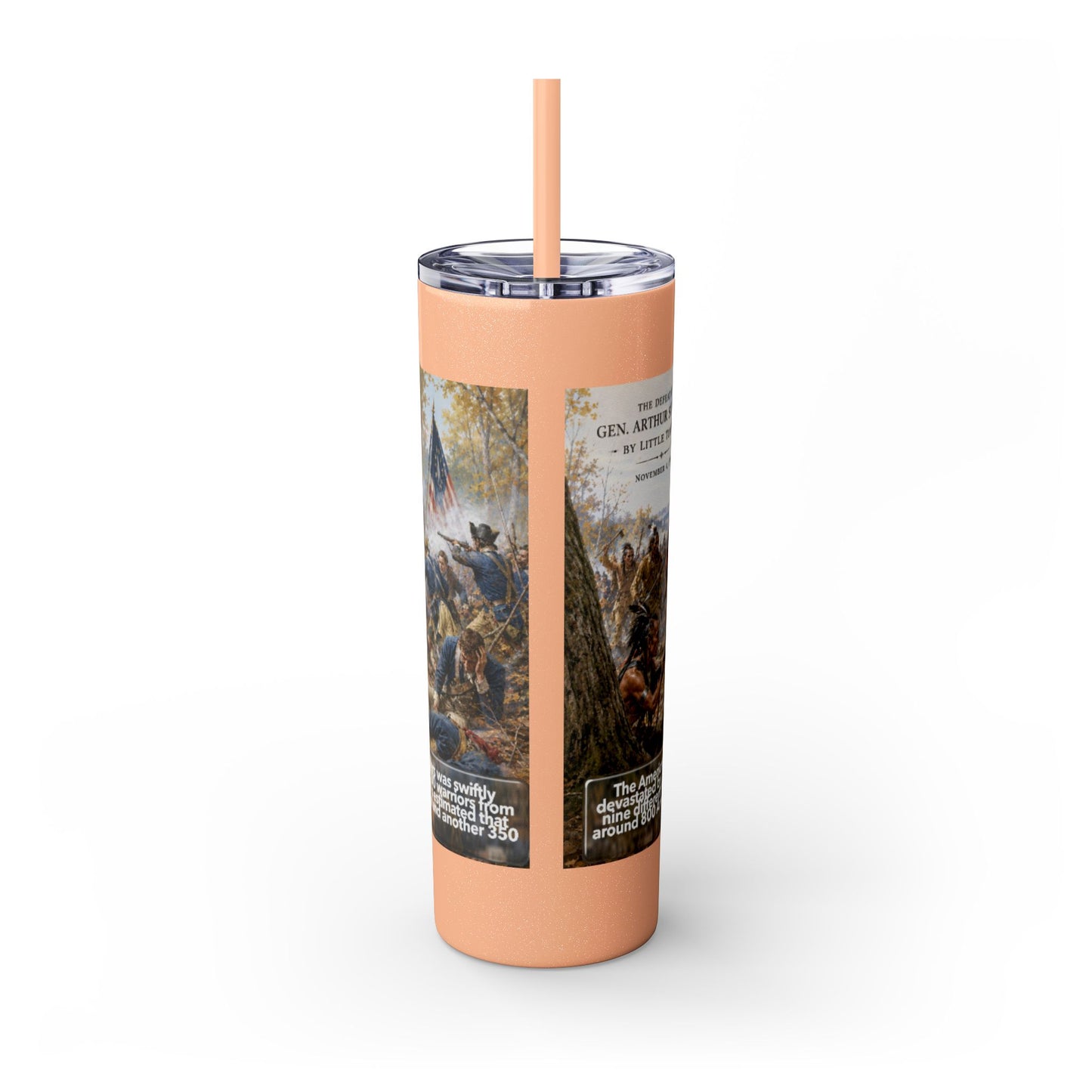 Miami Tribe Historical Skinny Tumbler 20oz — Native American Heritage Travel Cup