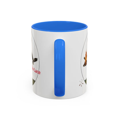 Kialegee Adventure Mug — 'Ekv Lace' Cross, Eagle & Campfire Ceramic Coffee Cup (11oz/15oz)