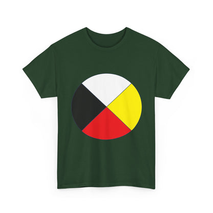 Native Medicine Wheel Tee — Four Directions Circle Design T-Shirt