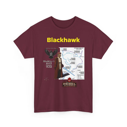 Blackhawk Rebel Trail Vintage Map Graphic T-Shirt