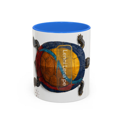 Delaware West Colorful Turtle Coffee Mug — Vibrant Hand-Painted Shell Design (11oz/15oz)