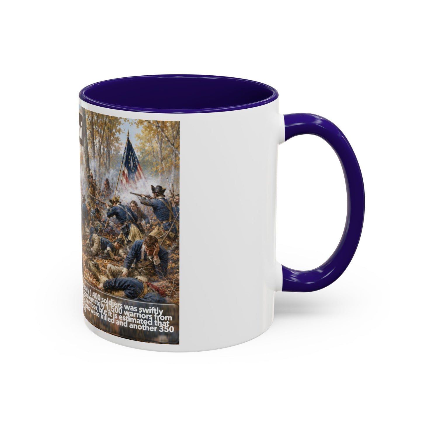 Miami History Battle Scene Mug — Military Vintage Illustration Coffee Cup (11oz/15oz)