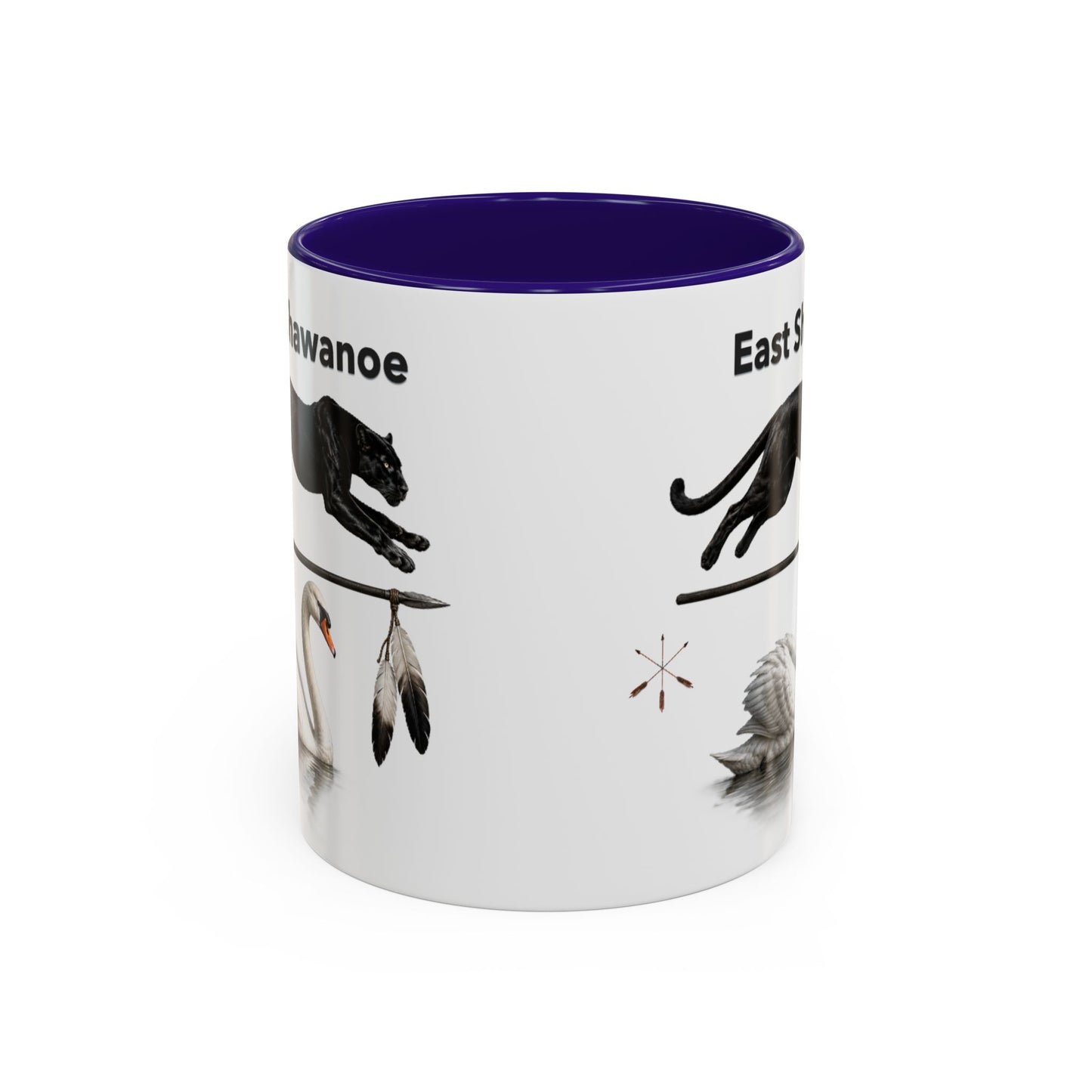 Shawnee East Shawanoe Mascot Panther & Swan Coffee Mug (11oz/15oz)