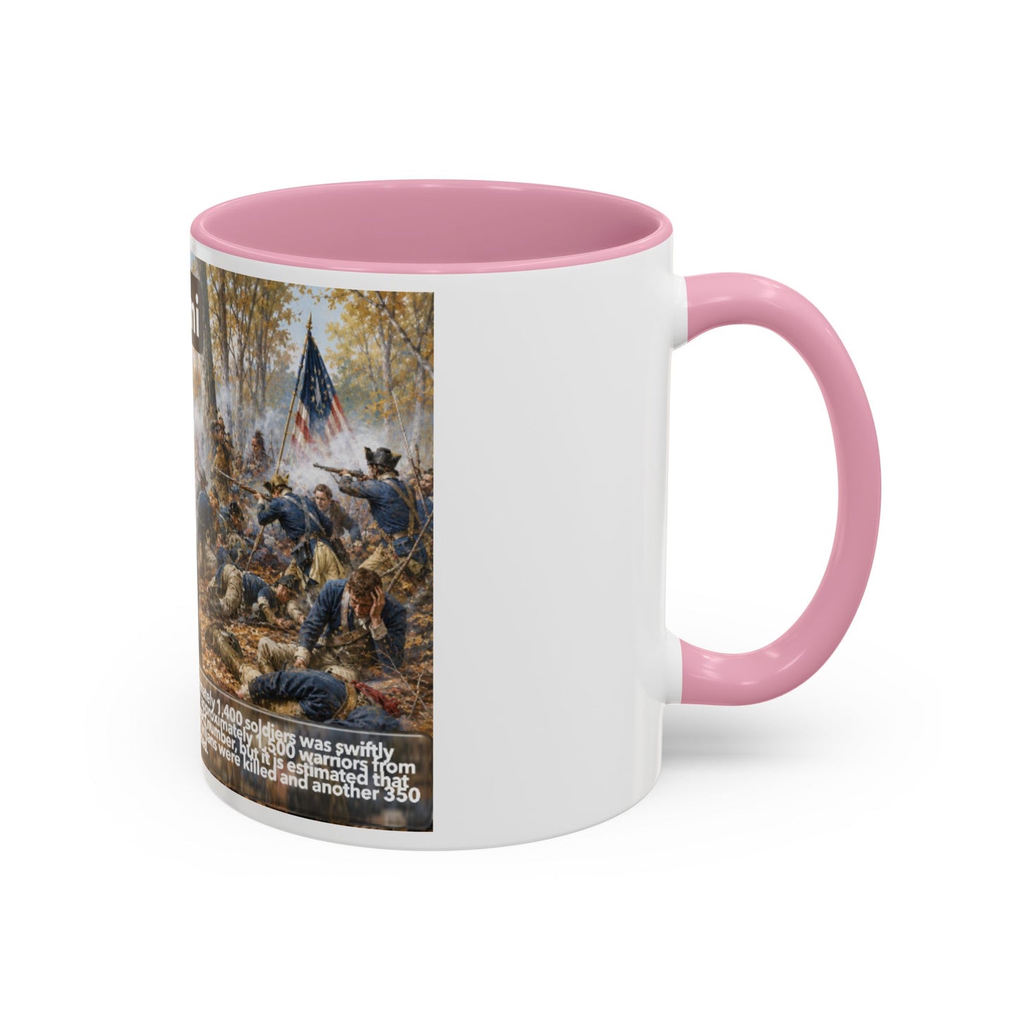 Miami History Battle Scene Mug — Military Vintage Illustration Coffee Cup (11oz/15oz)