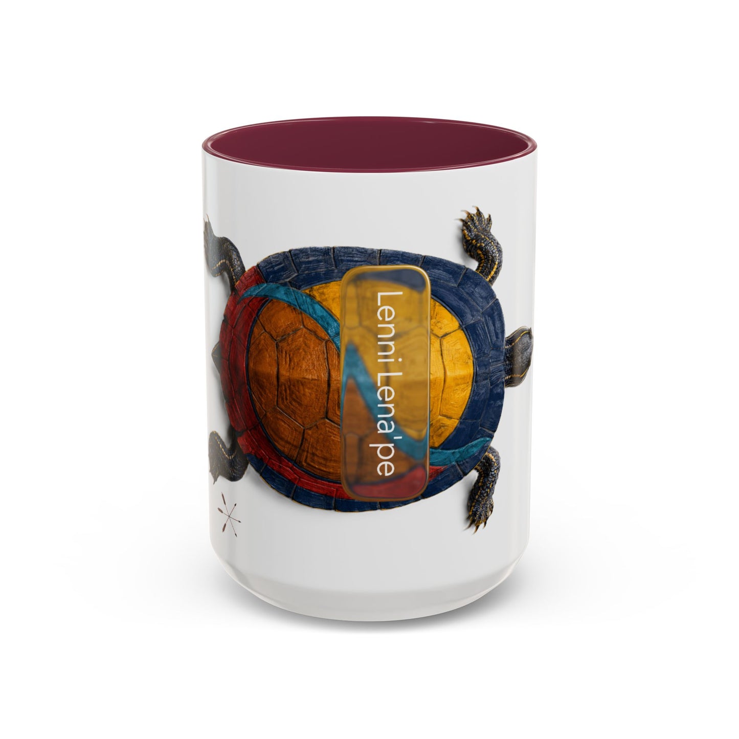 Delaware West Colorful Turtle Coffee Mug — Vibrant Hand-Painted Shell Design (11oz/15oz)