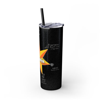 Cherokee 20oz Skinny Tumbler - Aniyunwiya Star Design with Straw