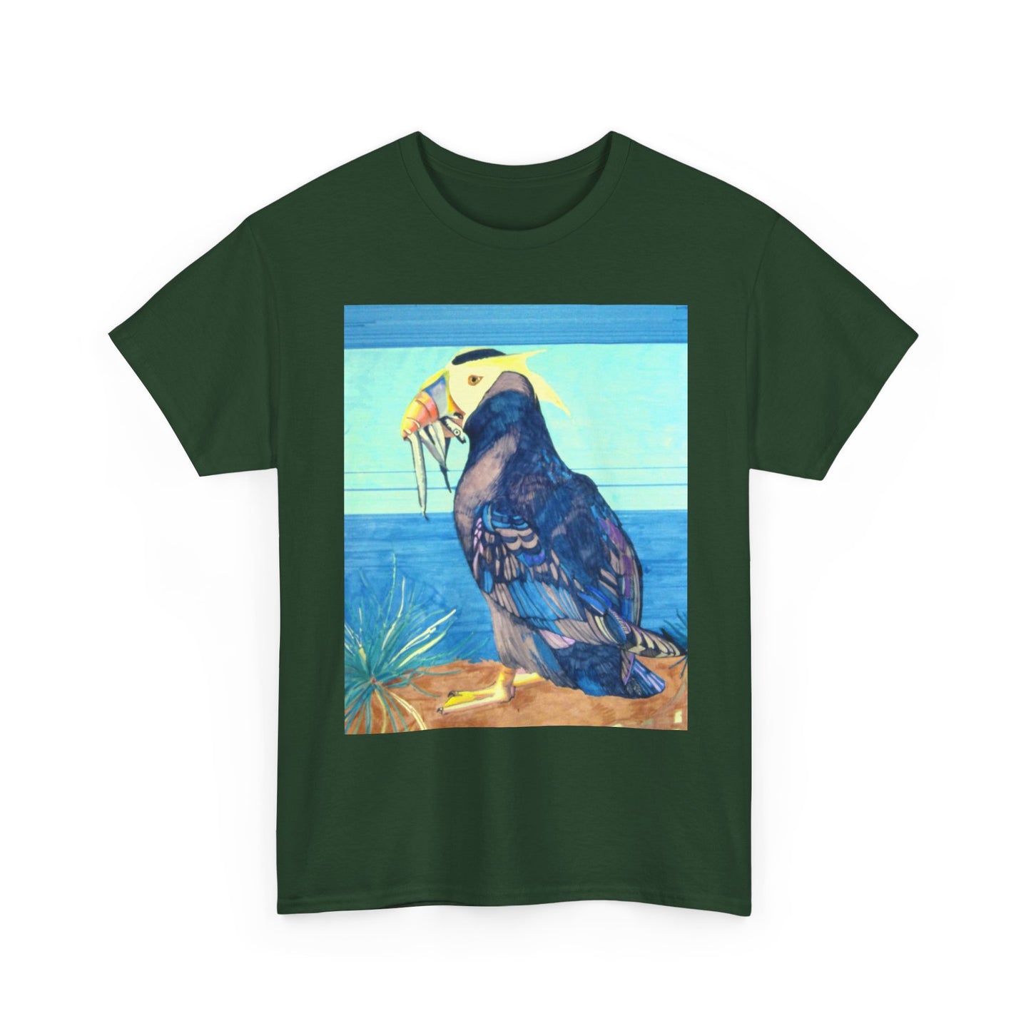 Puffin Beach Tee — Vintage Seaside Bird Graphic T-Shirt