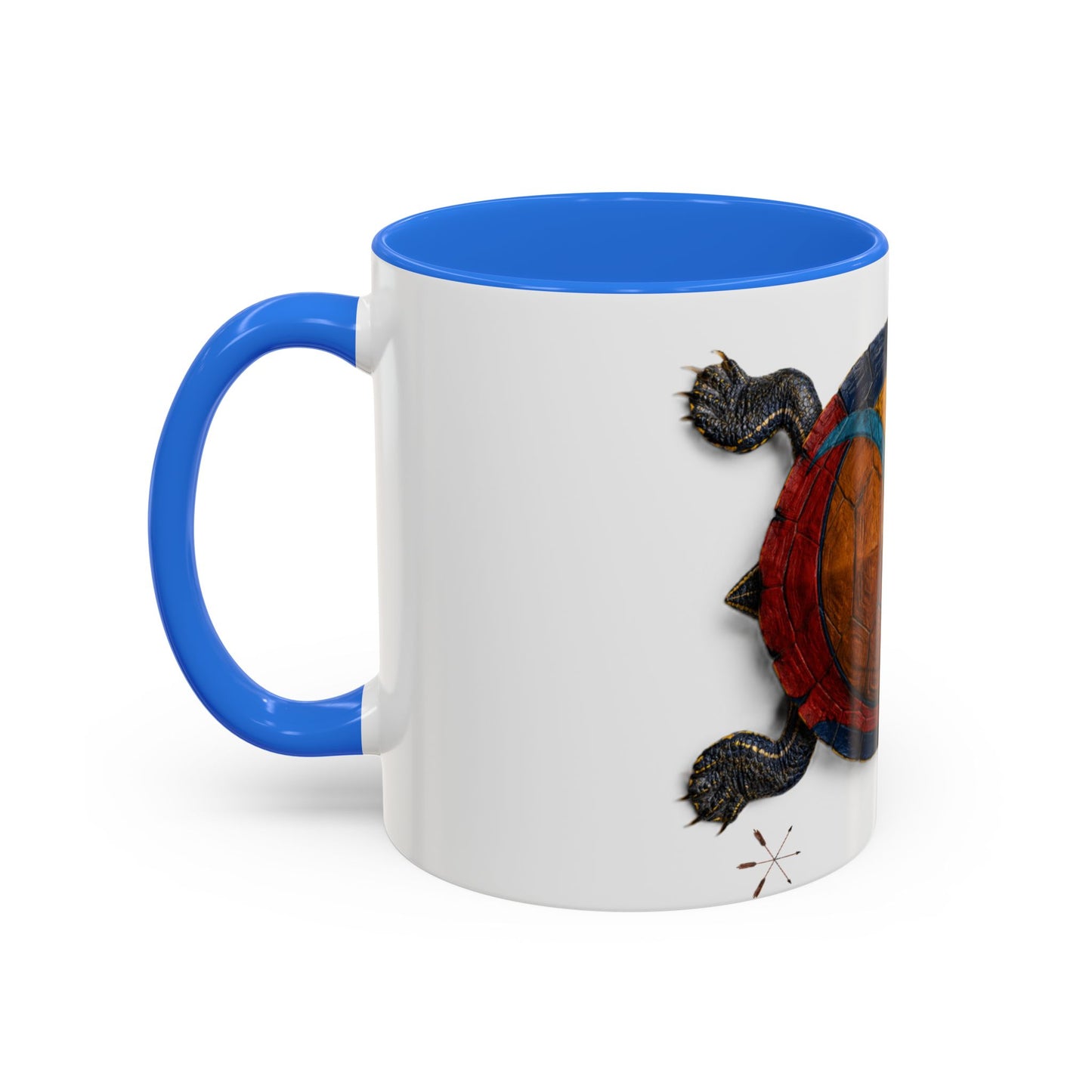 Delaware West Colorful Turtle Coffee Mug — Vibrant Hand-Painted Shell Design (11oz/15oz)