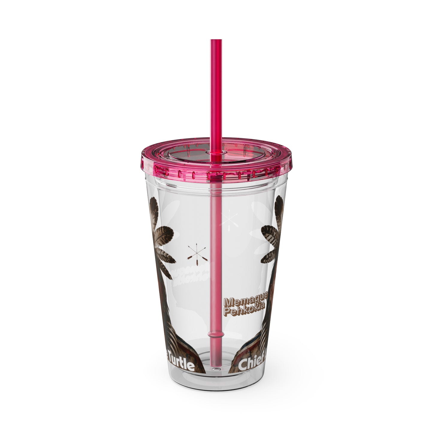 Miami Chief Little Turtle Sunsplash 16oz Tumbler with Straw