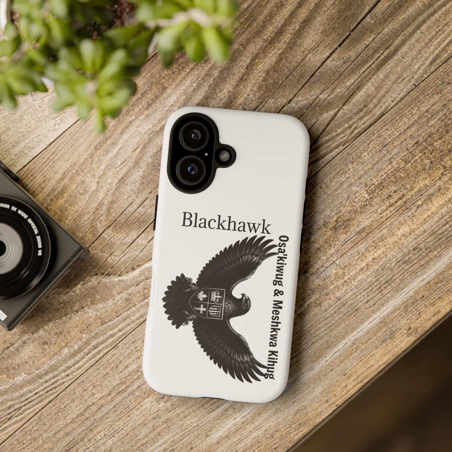 Sac&Fox Phone Case — 'Blackhawk' Raven Crest Protective Tough Case
