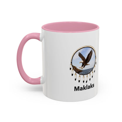 Modoc Eagle Ceramic Mug (11oz/15oz) – 'Maklaks' Native-Inspired Coffee Cup