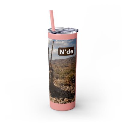 Ft. Sill Apache 20oz Skinny Tumbler with Desert Native Warrior Photo Wrap