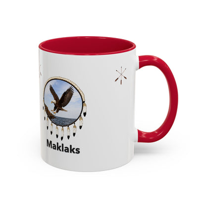Modoc Eagle Ceramic Mug (11oz/15oz) – 'Maklaks' Native-Inspired Coffee Cup