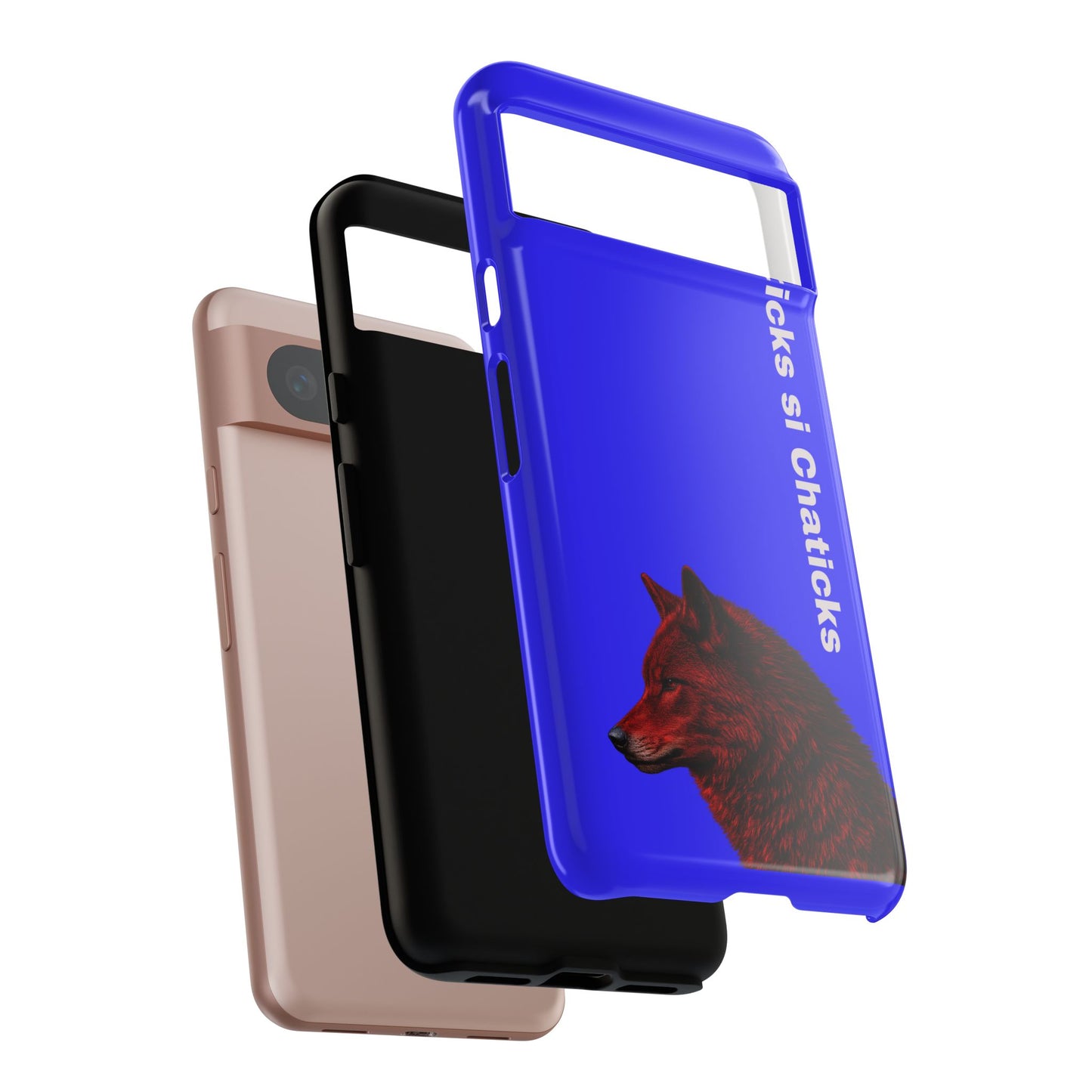 Pawnee Phone Case — Blue 'Chaticks si Chaticks' Wolf Logo Tough Case