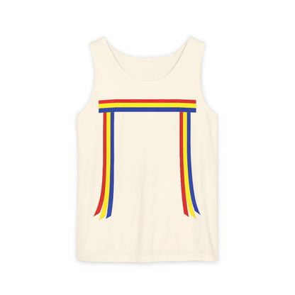Blue Ribbon Shirt inpired Tank Top — Minimal Rainbow Ribbon Graphic