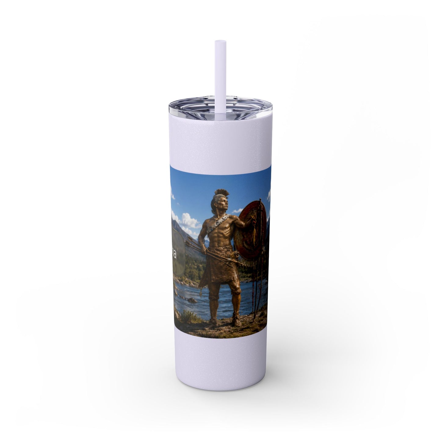 Chickasaw Skinny Tumbler with Straw, 20oz