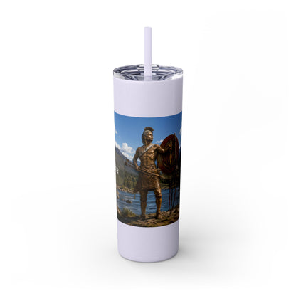 Chickasaw Skinny Tumbler with Straw, 20oz