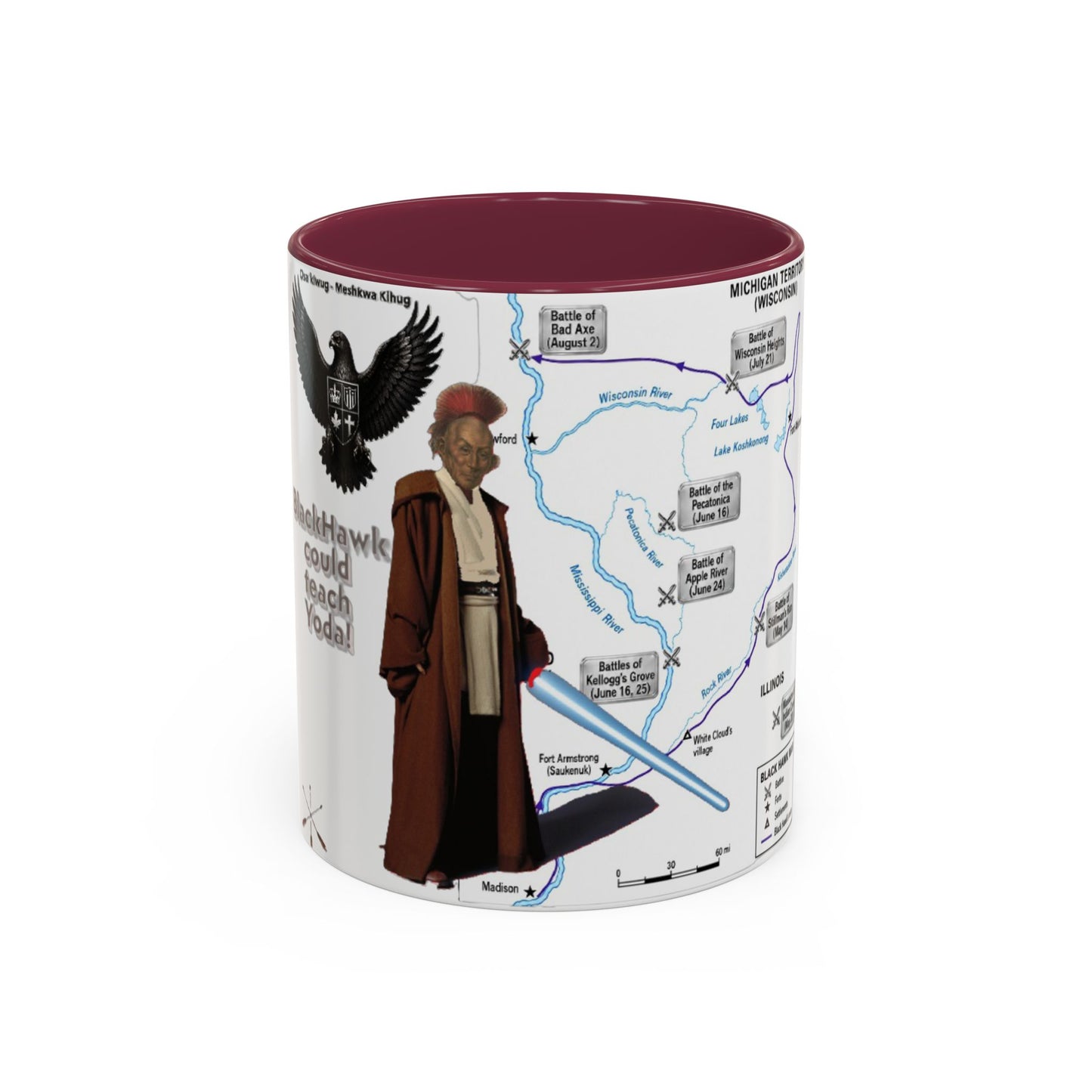 Blackhawk Map Mug — Obi-Wan Kenobi Illustrated Coffee Cup (11oz/15oz)