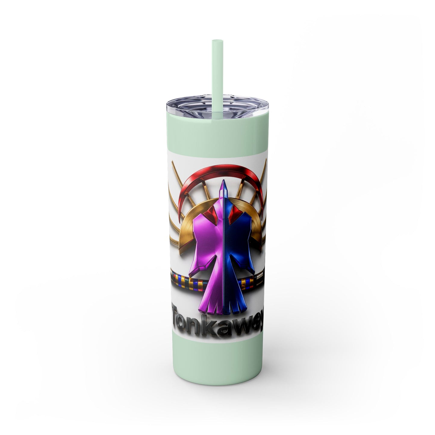 Tonkawa Skinny Tumbler with Straw, 20oz