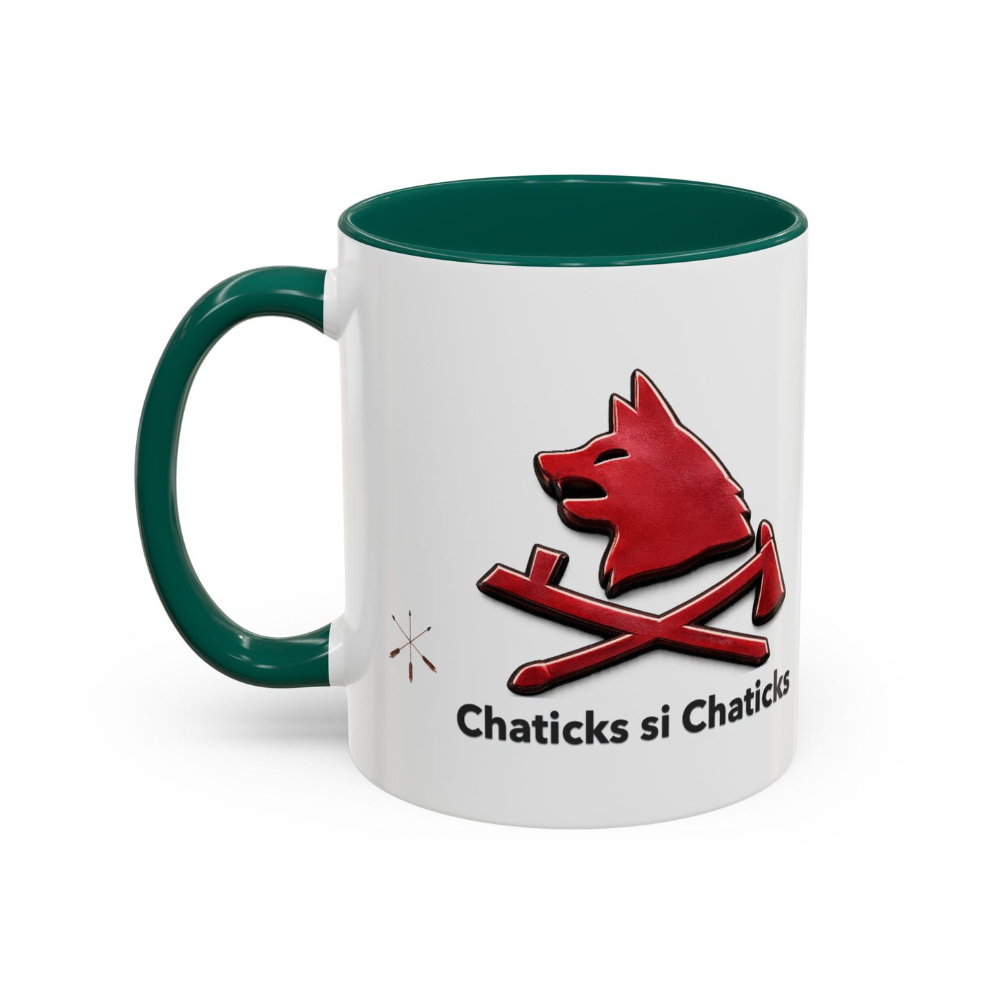 Pawnee Chaticks Si Chaticks Red Wolf Logo Mug — Funny Novelty Coffee Cup (11oz, 15oz)