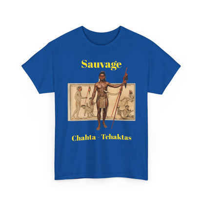 Savage Chahta Tchaklas Graphic Tee – Native American Heritage Art T-Shirt