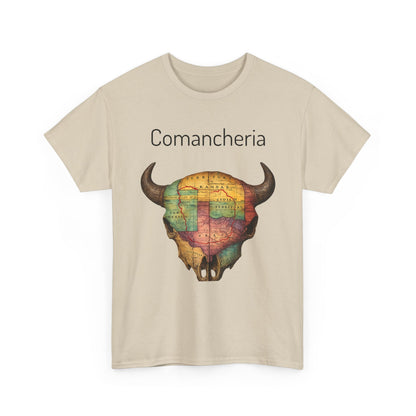 Comancheria Buffalo Skull T-Shirt — Western Map Graphic Tee