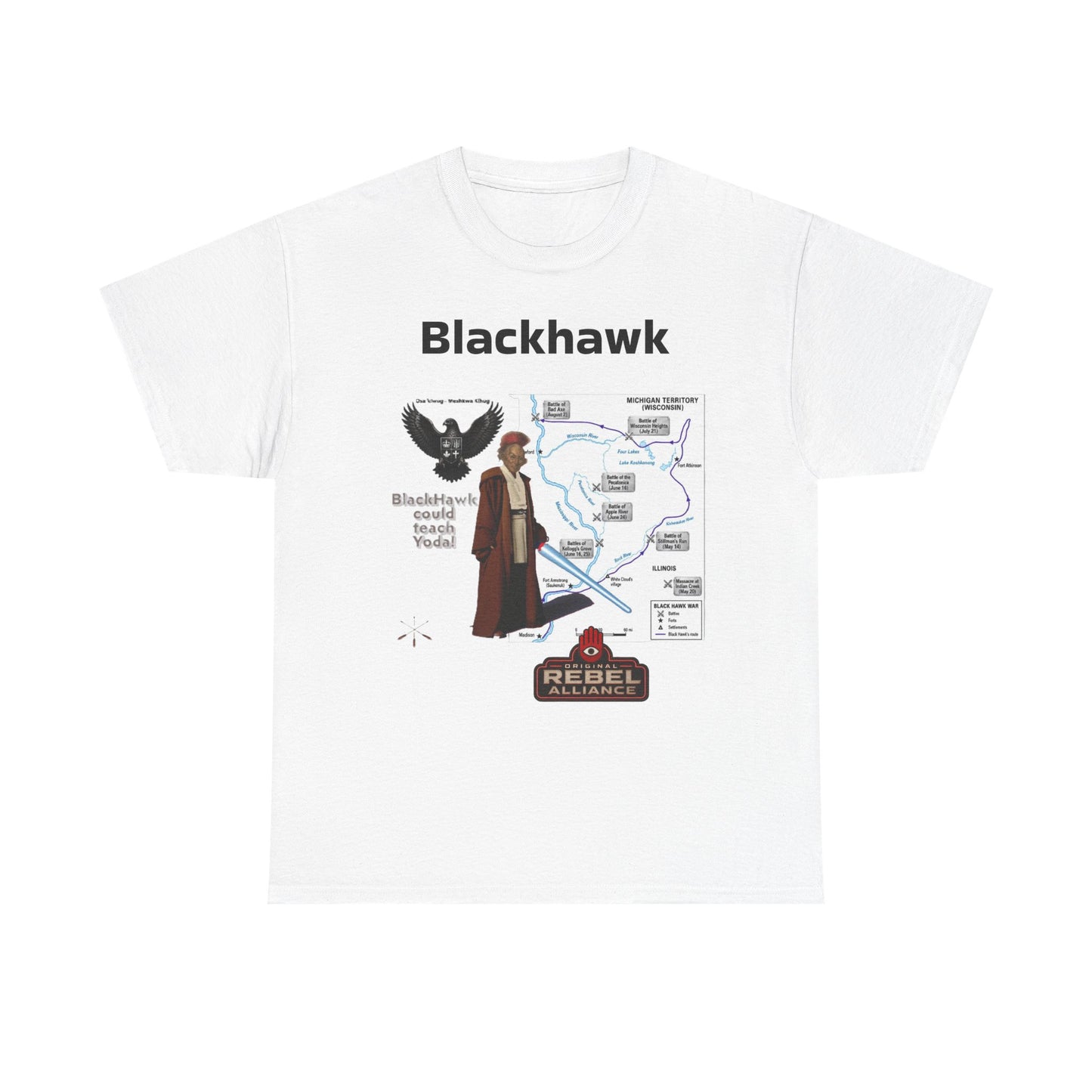 Blackhawk Rebel Trail Vintage Map Graphic T-Shirt