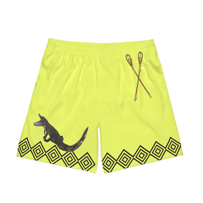 Alligator Achunkchoba Beach Shorts — Neon Yellow Men’s Swim Trunks