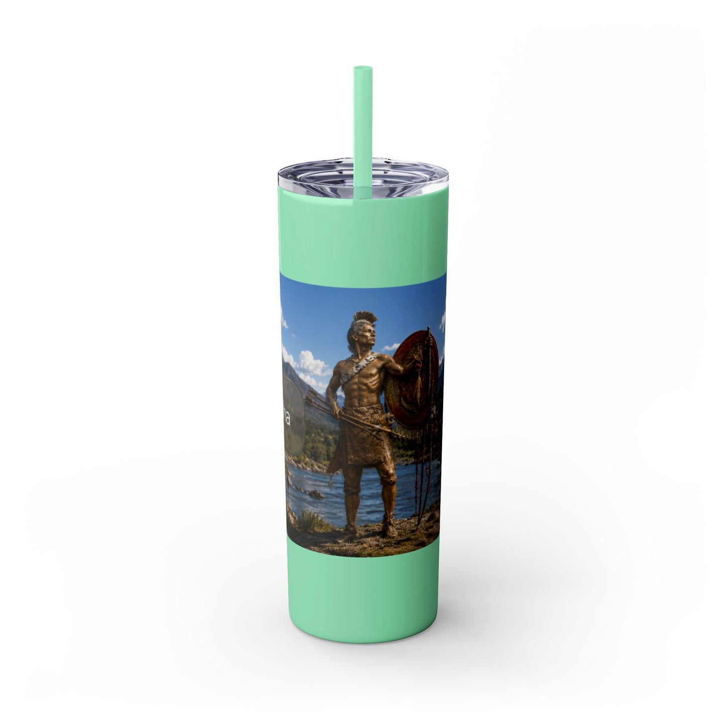 Chickasaw Skinny Tumbler with Straw, 20oz
