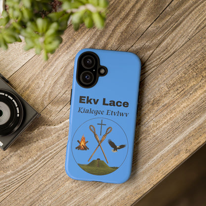 Kialegee Protective Phone Case — Custom 'Ekv Lace' Cross & Campfire Design