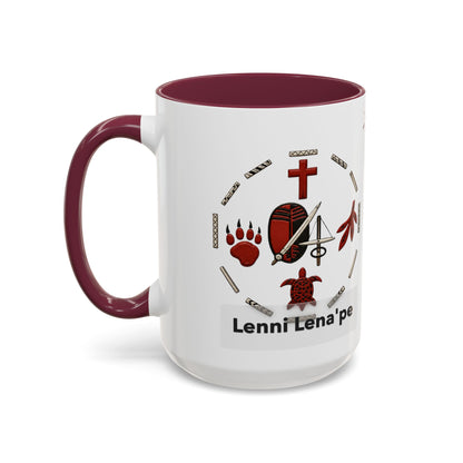 Delaware East Lenni Lenape Tribal Ceramic Mug – Native Symbols Coffee Cup (11oz/15oz)