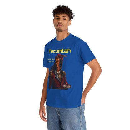 Tecumtah Native American Portrait T‑Shirt — Mvskoke Mom/Shawnee Dad Heritage Tee