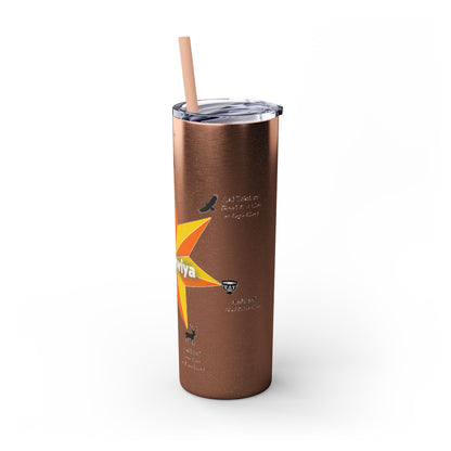 Cherokee 20oz Skinny Tumbler - Aniyunwiya Star Design with Straw