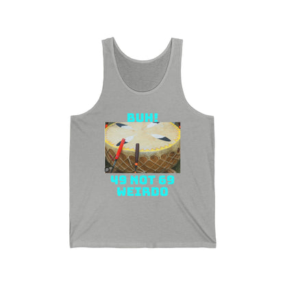 Funny Drum Set Tank Top — "Buh! 49 Not 69 Weirdo" Graphic Tee for Drummers