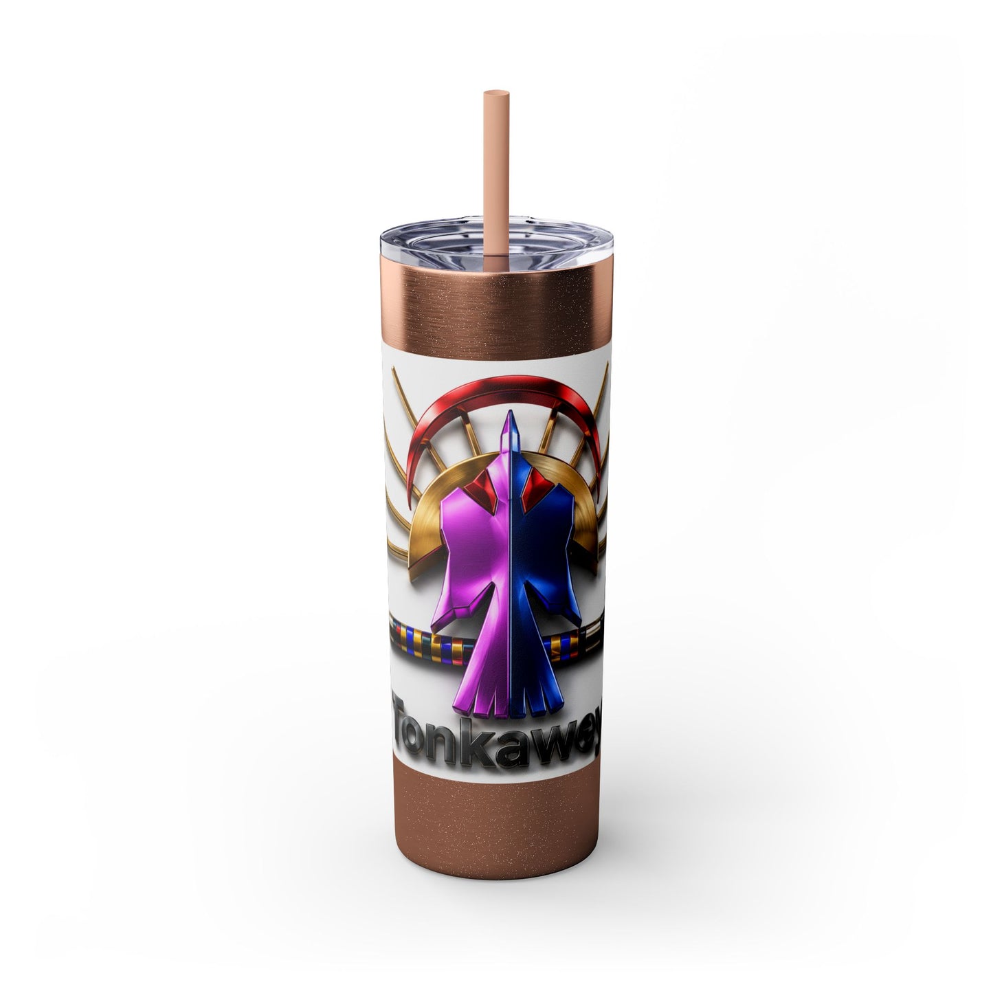 Tonkawa Skinny Tumbler with Straw, 20oz