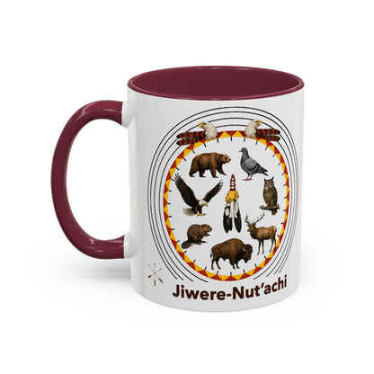 Otoe Missouria Native Animal Circle Mug – 'Jiwere-Nut'achi' Illustrated Coffee Cup (11oz/15oz)