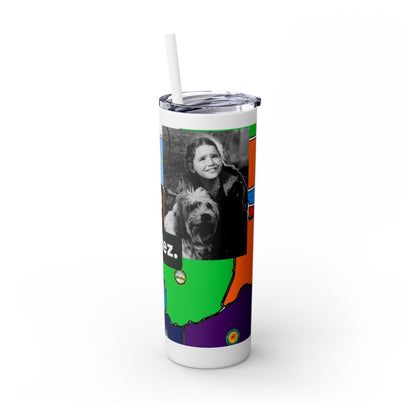 20oz Skinny Tumbler — 'Half-Pint Illegally on Osage Rez' Graphic Stainless Straw Cup