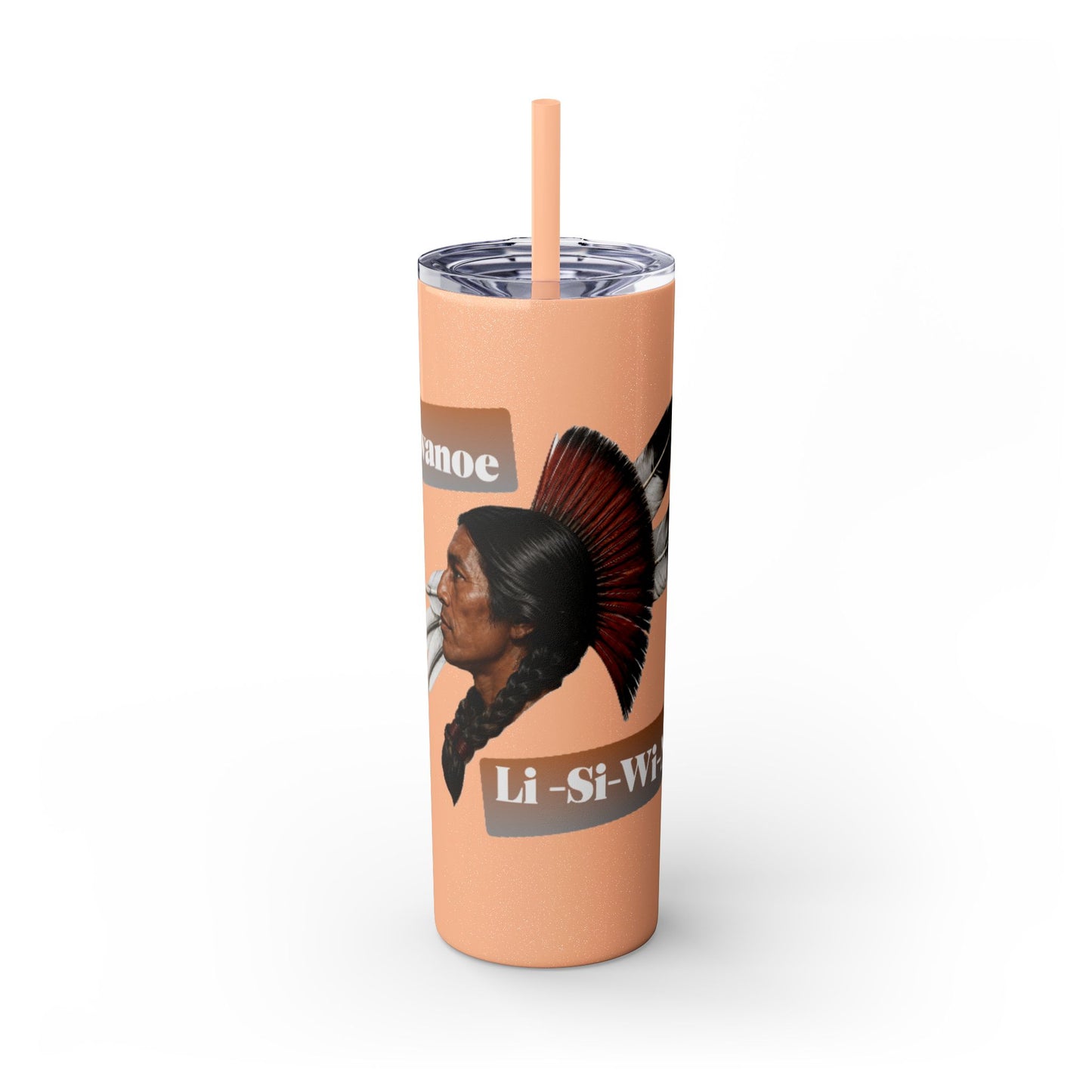Shawnee Absentee Skinny Tumbler with Straw, 20oz