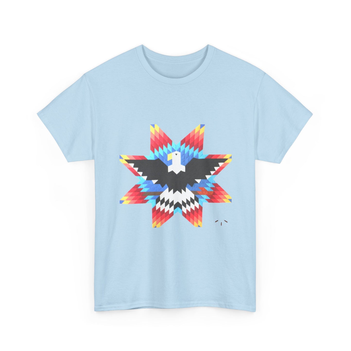 T-Shirt — Colorful Native Star Eagle Graphic Tee (Front Eagle Star, Back Crossed Arrows)
