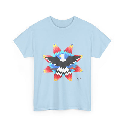 T-Shirt — Colorful Native Star Eagle Graphic Tee (Front Eagle Star, Back Crossed Arrows)