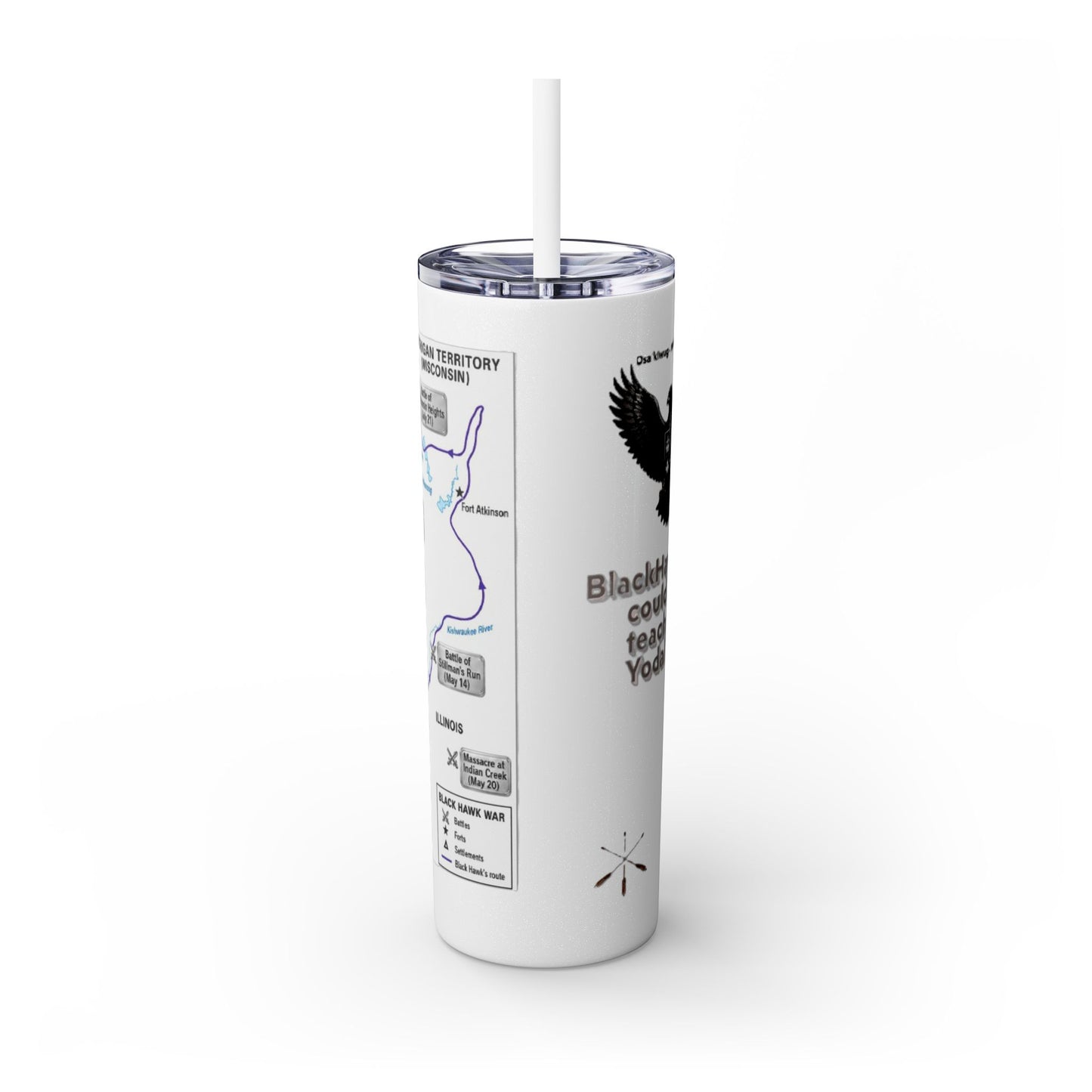 Blackhawk Skinny Tumbler 20oz – "BlackHawk could teach Yoda" Design