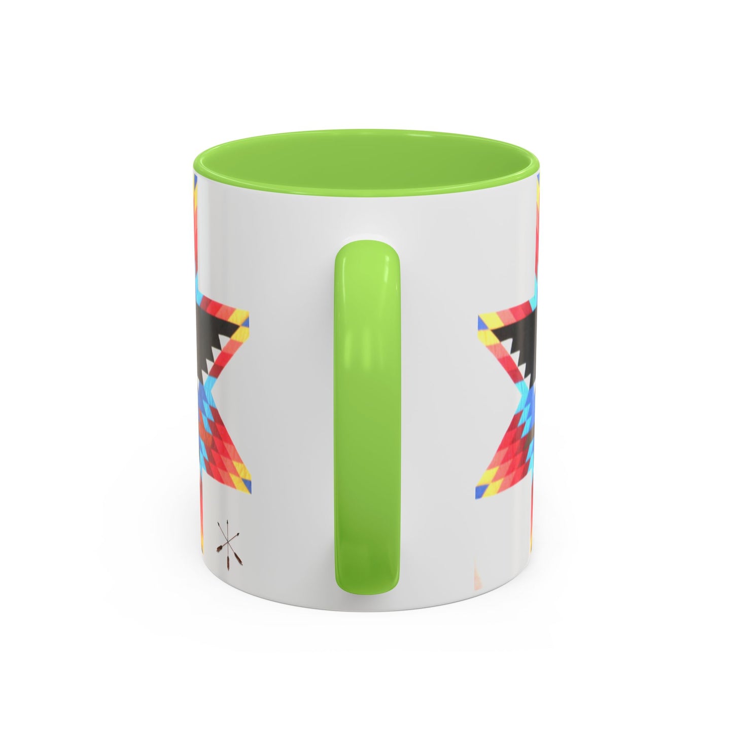 Onci  Eagle Star Ceramic Mug — Colorful Geometric Native-Inspired Coffee Cup (11oz, 15oz)