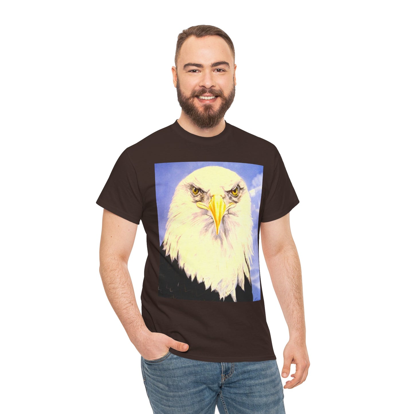 Bald Eagle Graphic Tee — Patriotic Vintage Bird T-Shirt with Arrow Back Design