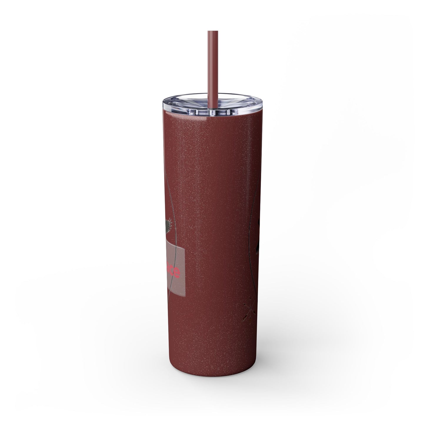 Kialegee 20oz Skinny Tumbler — Faith & Outdoor Lacrosse Design with Cross, Sticks, Campfire